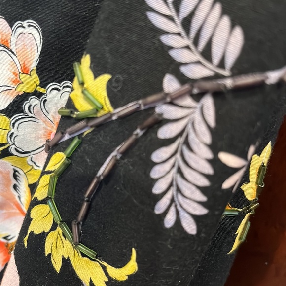 Beaded Flowery Cocktail Party Holiday Dress Pants by Lillie Ruben - Picture 5 of 10